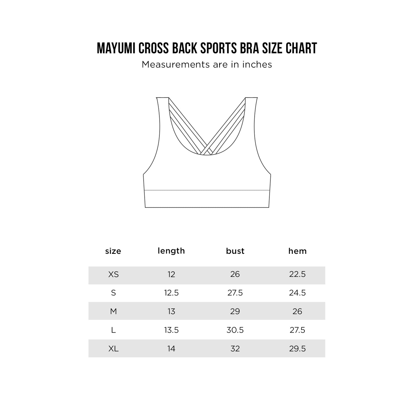 Mayumi Cross Back Sports Bra