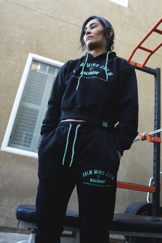 The Crew Cropped Hoodie Black