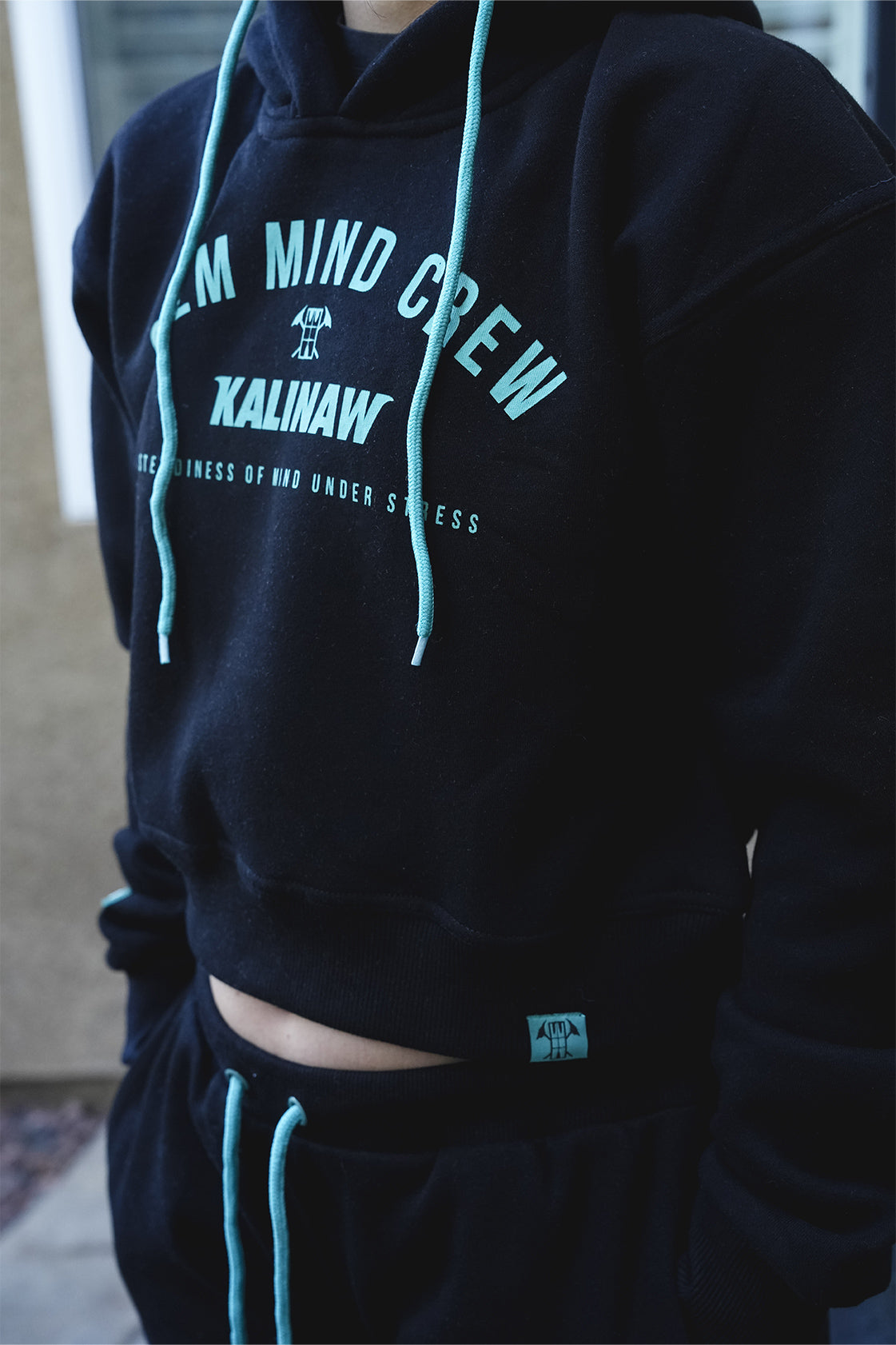 The Crew Cropped Hoodie Black