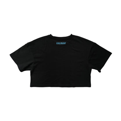 Sampaguita Oversize Crop Top Black